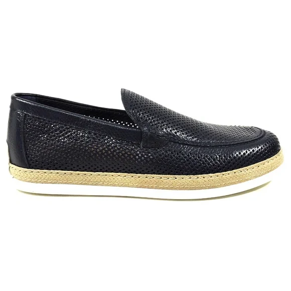 PRINCIPE DI BOLOGNA 🇮🇹 MEN'S BLUE SOFT LEAHER SUMMER FLAT LOAFERS - Picture 4 of 7